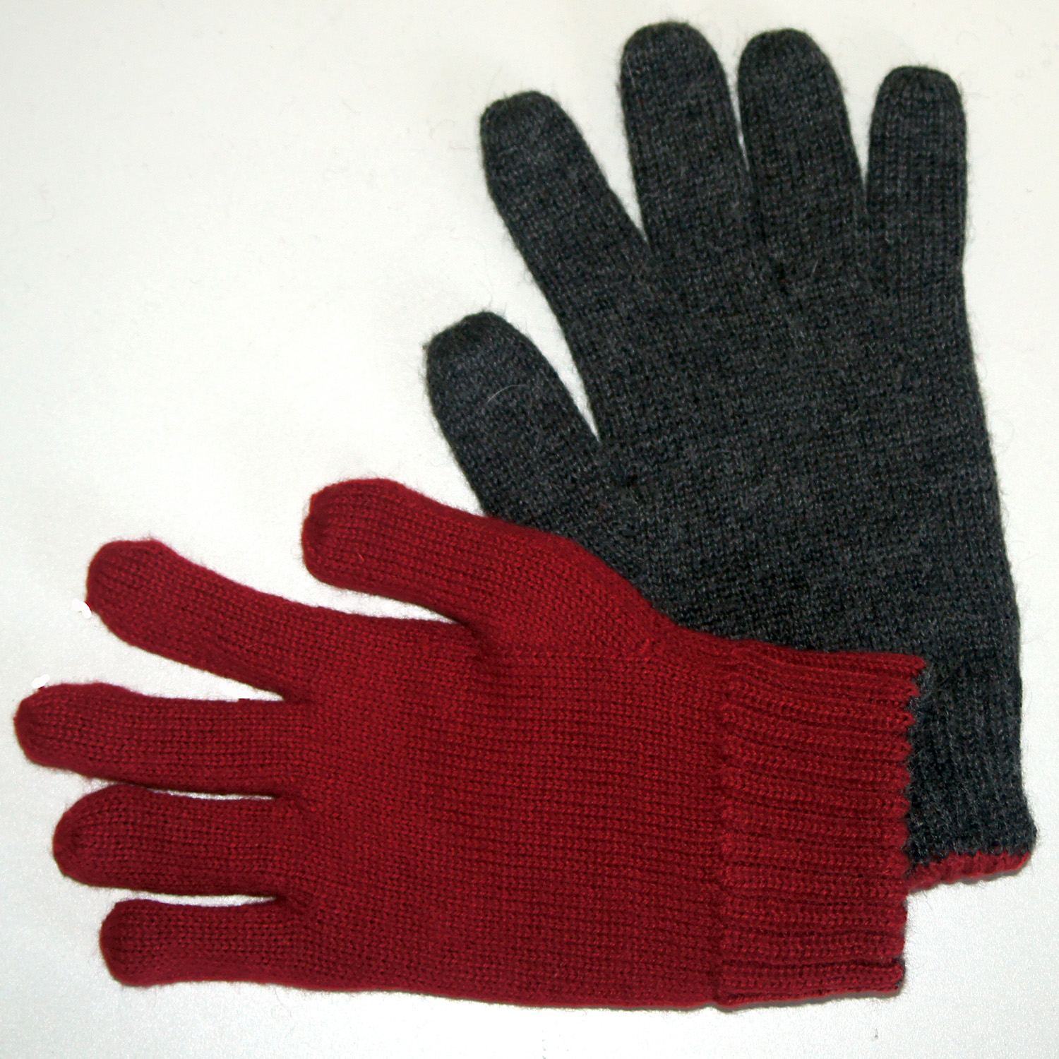 Wendehandschuhe/reversible gloves Herren/men, Farbe/colour: anthrazit-rot/anthracite-red, Größe/size: L