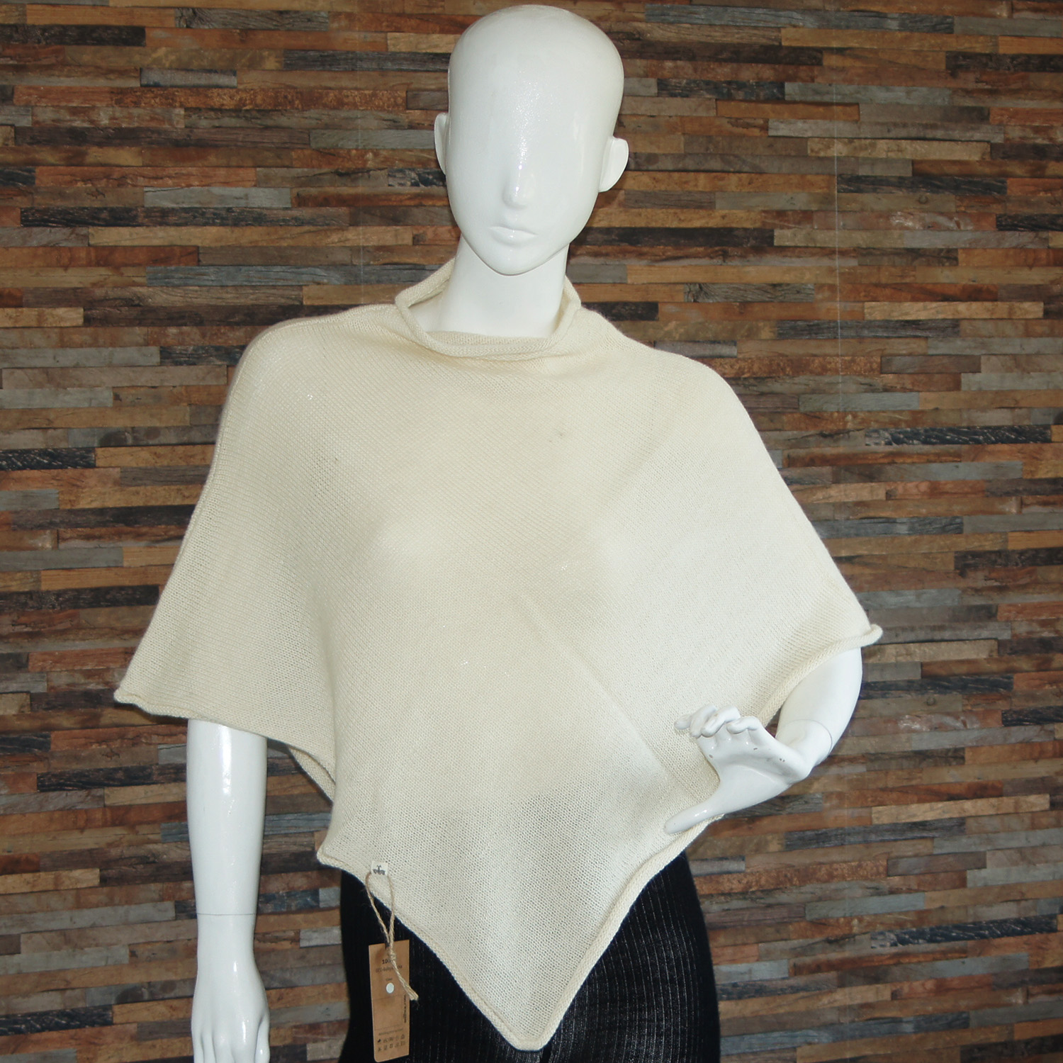 ECO-Poncho BOSTON, Farbe/colour: weiß/white eco